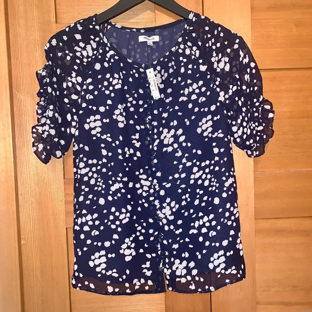 NWT - Madewell short sleeved Blouse sz S